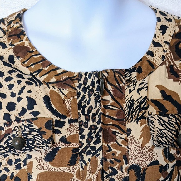 Westbound Animal Print 3/4 Sleeve Boxy Crew Neck Jacket Women's Size Large - Picture 3 of 8